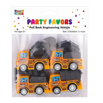 Party Favors - 4pk Engineering Vehicles