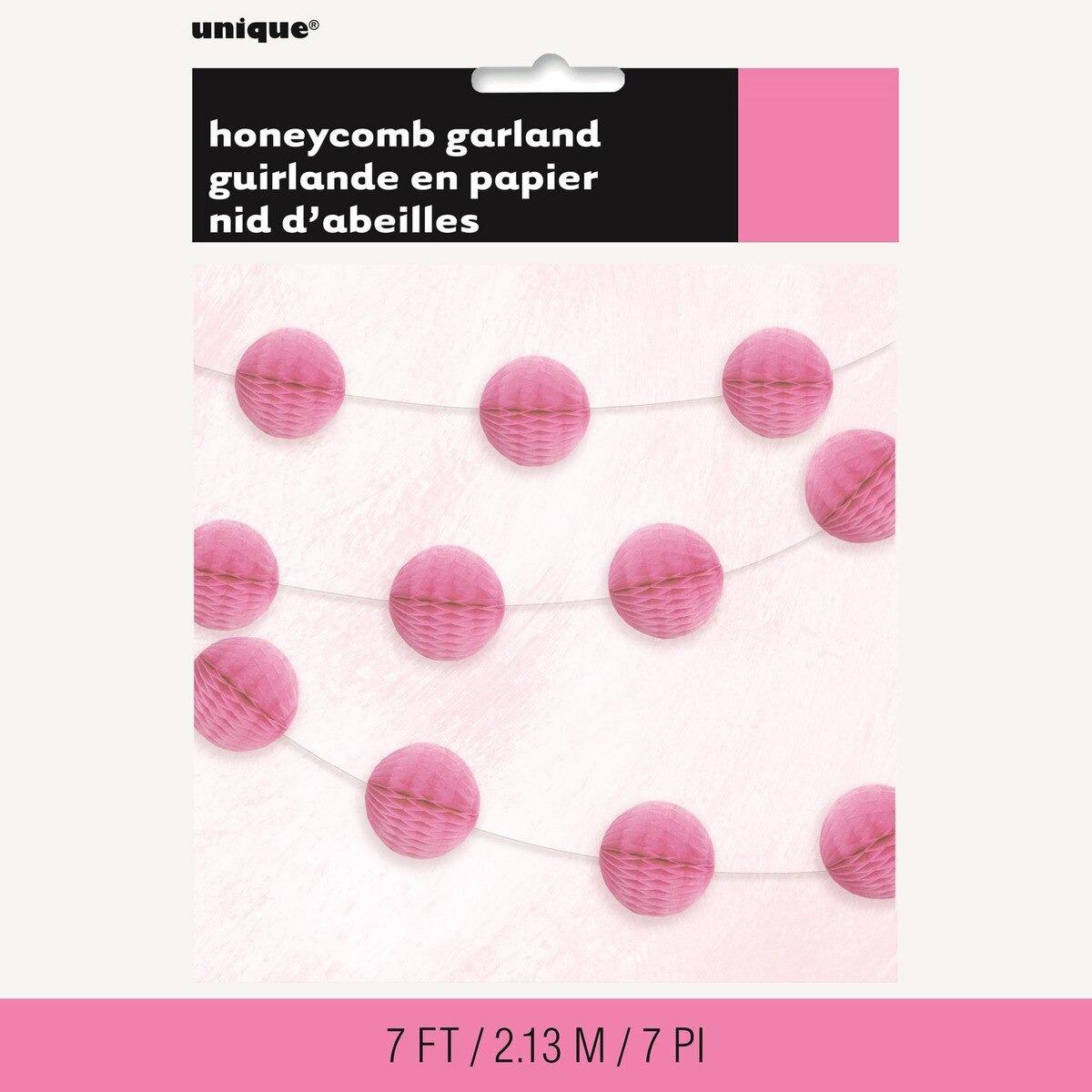 Honeycomb Ball Garland 2.1M-H/Pink