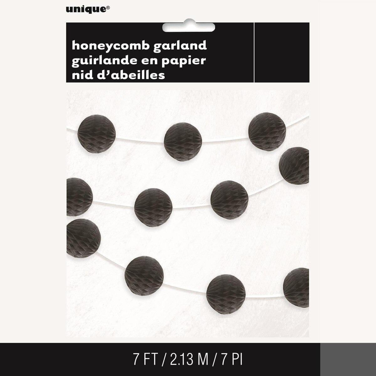 Honeycomb Ball Garland 2.1M -Black