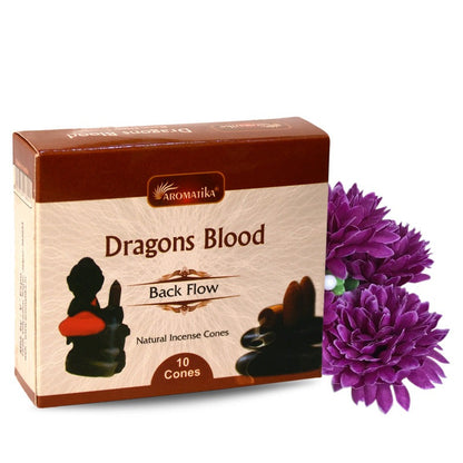 Aromatika Backflow Dhoop Cones Dragons Blood (Pack of 12) image 0