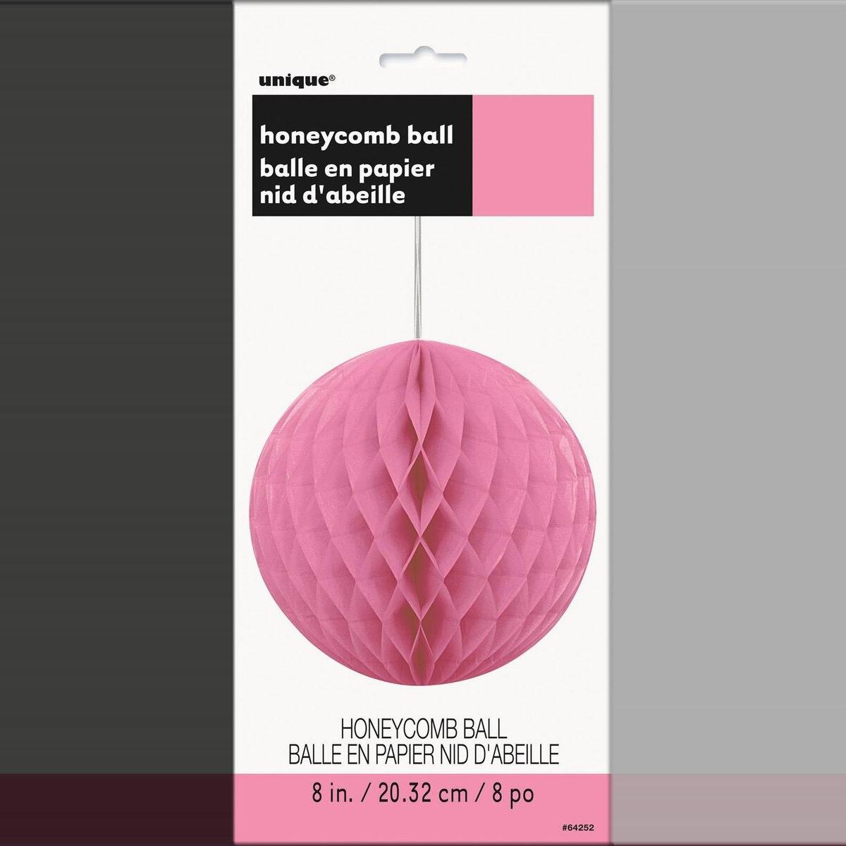 Honeycomb Ball Deco 20cm - Hot Pink