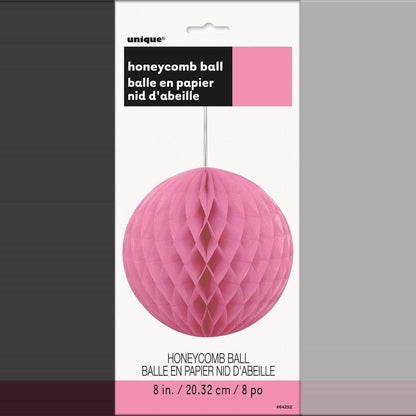 Honeycomb Ball Deco 20cm - Hot Pink