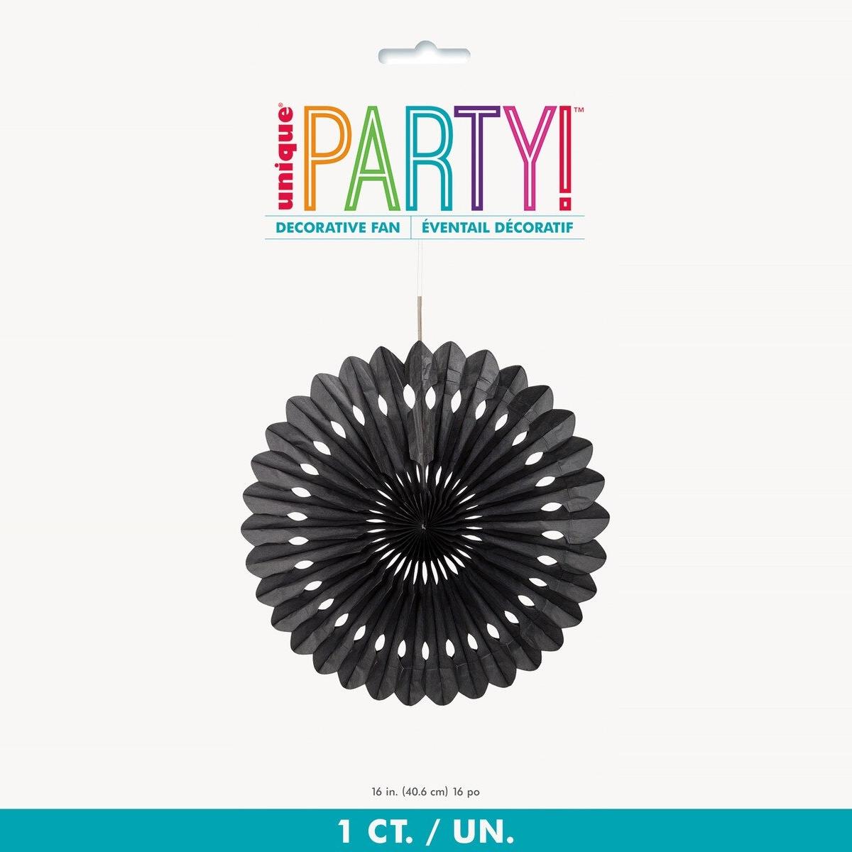Decorative Fan 40cm - Black