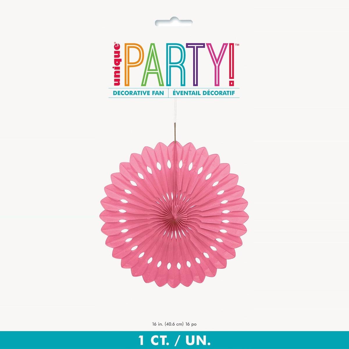 Decorative Fan 40cm - Hot Pink