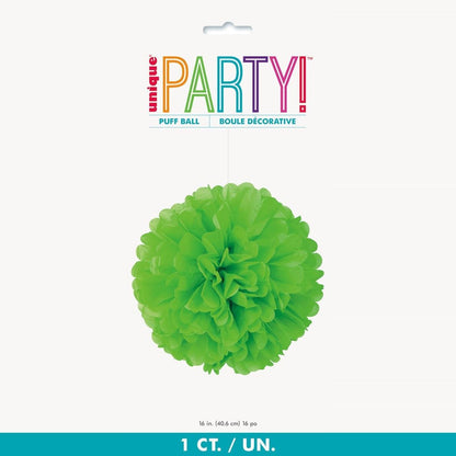 Puff Decoration 40cm - Lime Green