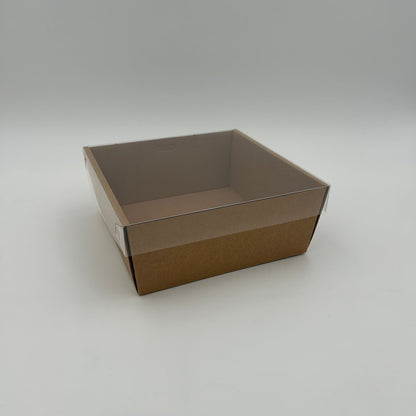 3pk Kraft Sq. Grazing Box + Lid Small (18*18*8cm) image 0