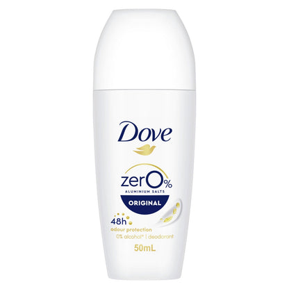 DOVE 50mL DEODORANT 48H ODOUR PROTECTION ZERO ALUMINIUM SALTS ORIGINAL