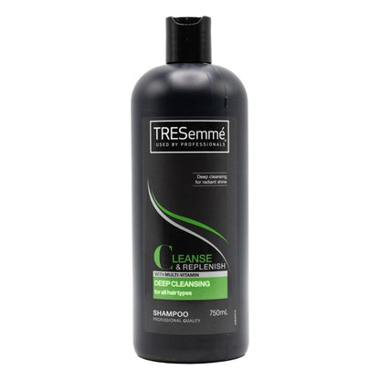 TRESEMME 750ml SHAMPOO CLEANSE AND REPLENISH DEEP CLEANSING FOR ALL HAIR TYPES WITH MULTI VITAMIN