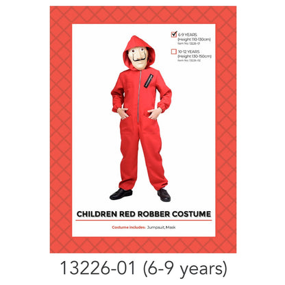 Children Red Robber Costume 6-9 years image 0