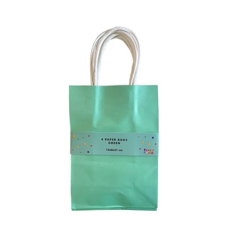 Paper Bags - Green 4pk