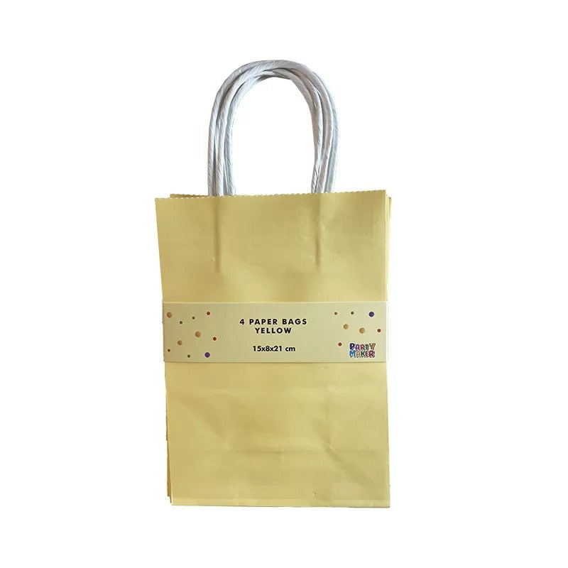 Paper Bags - Yellow 4pk