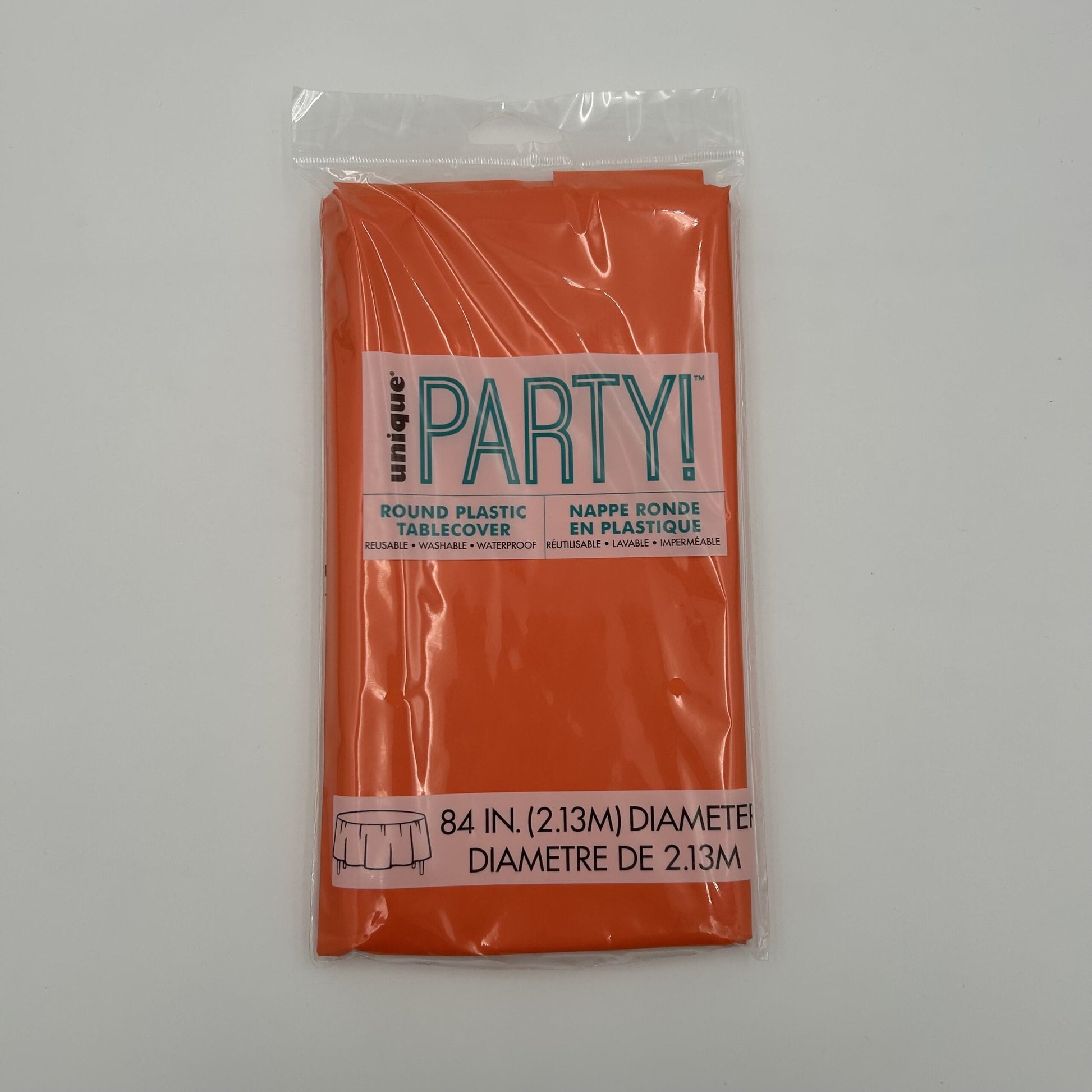 Orange Round Table Cover 213cm Diameter (84") image 0