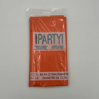 Orange Round Table Cover 213cm Diameter (84") image 0
