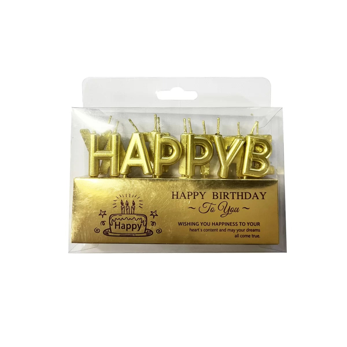 Happy Birthday Candle - Gold image 0