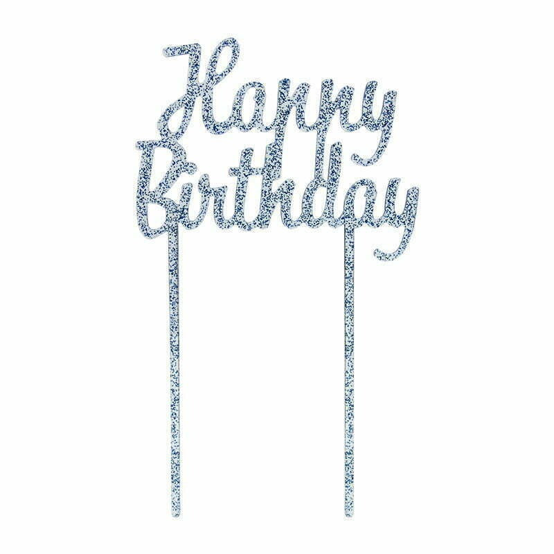HAPPY BIRTHDAY Cake Picks-blue image 0