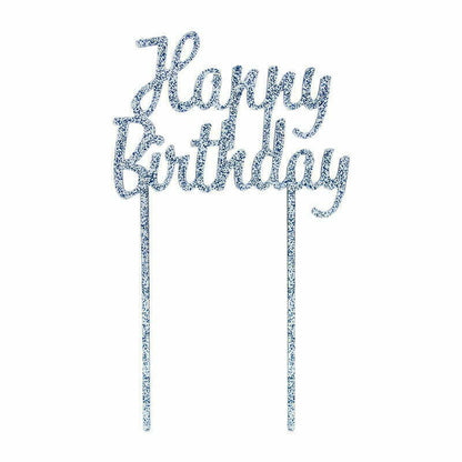 HAPPY BIRTHDAY Cake Picks-blue image 0