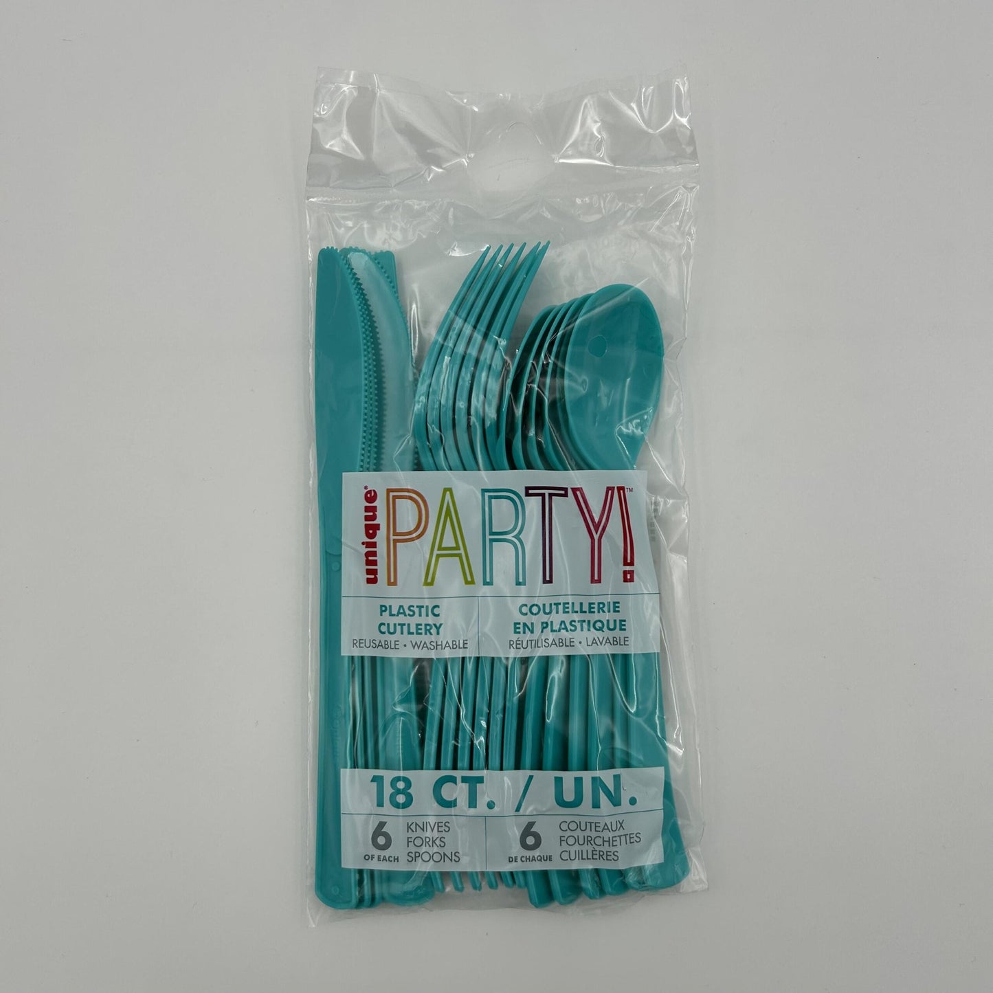 Light Blue Plastic Assorted Cutlery Pack 18 image 0