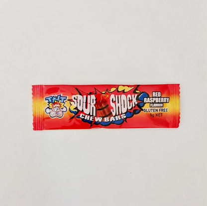 TNT Sour Shock Chew Bars Red Raspberry 9g