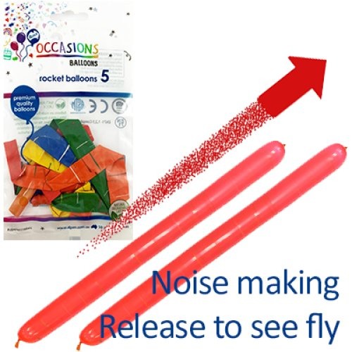 Rocket Balloons 5pk image 0