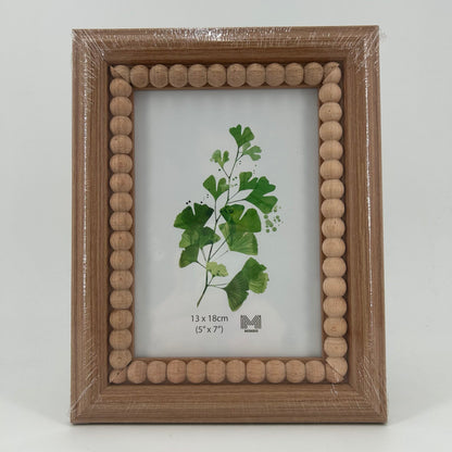 Dot 5x7 Inch Wooden Beaded Photo Frame image 0