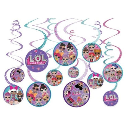 12 LOL Surprise Hanging Sprial Decorations