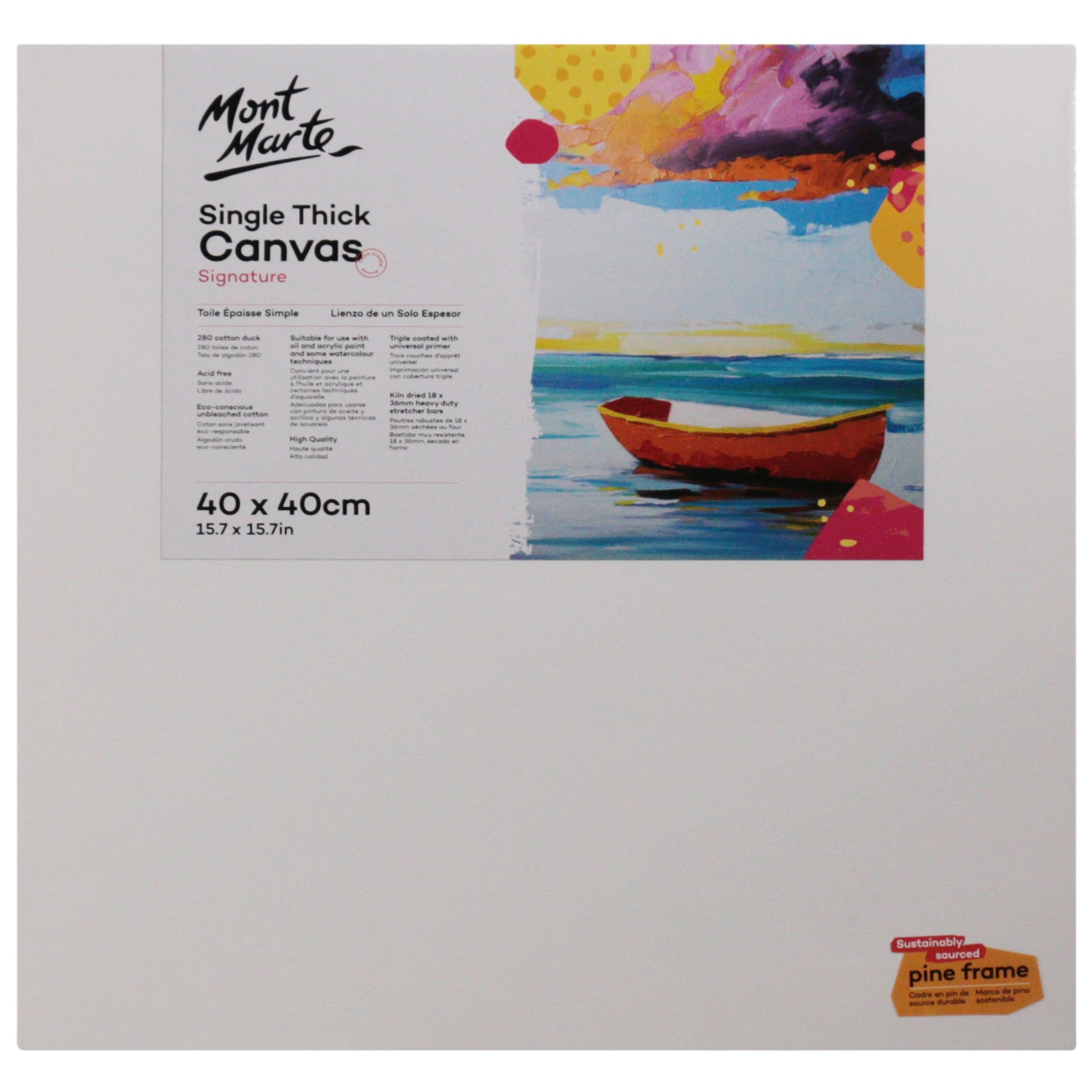Signature Canvas Pine Frame S.T. 40x40cm image 0