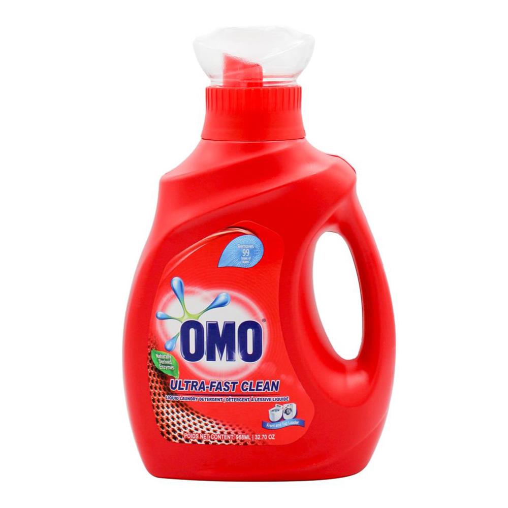 OMO 968mL LAUNDRY LIQUID DETERGENT ULTRA FAST CLEAN