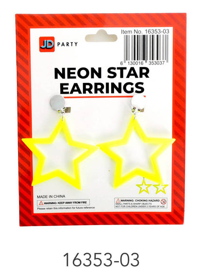 Clip on star earrings Yellow image 0