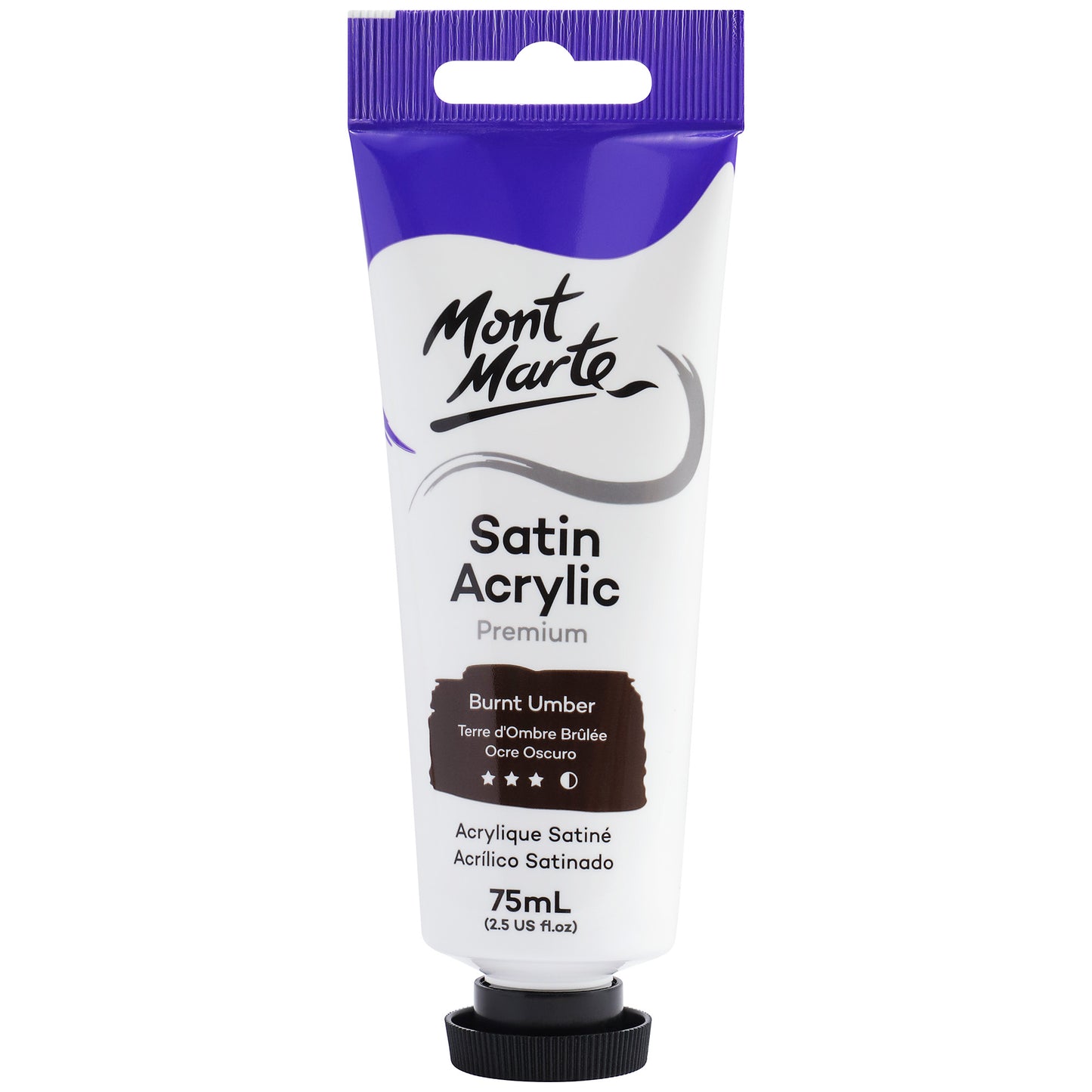 Satin Acrylic 75ml - Burnt Umber image 0