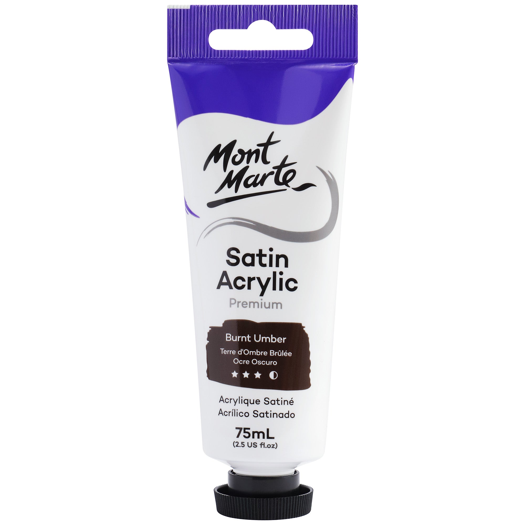 Satin Acrylic 75ml - Burnt Umber image 0