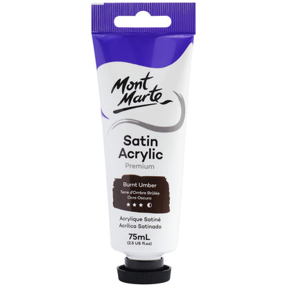 Satin Acrylic 75ml - Burnt Umber image 0