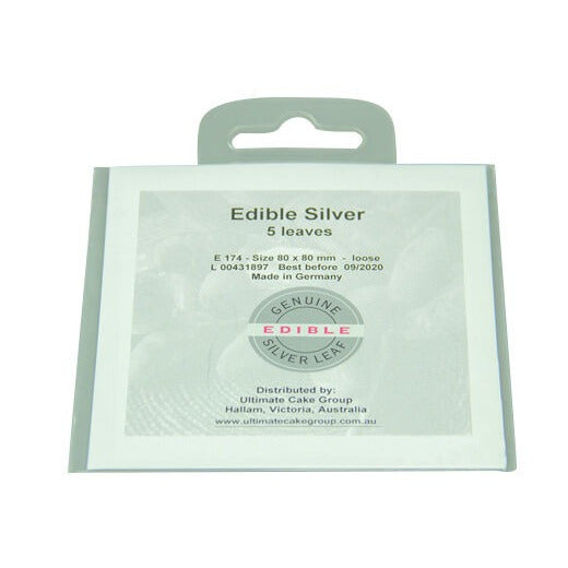5pk Premium Edible Silver Leaf Loose Booklet 80x80mm image 0