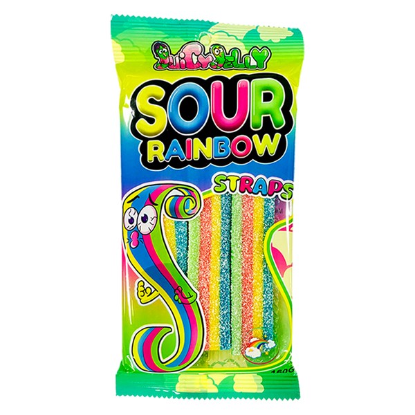 Juicy Jelly Sour Straps Rainbow 160g