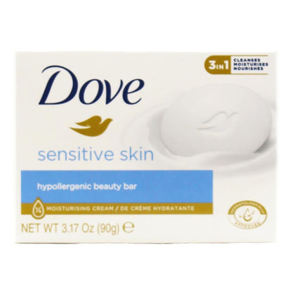 DOVE 90g SOAP BAR SENSITIVE SKIN HYPOLLERGENIC BEAUTY BAR