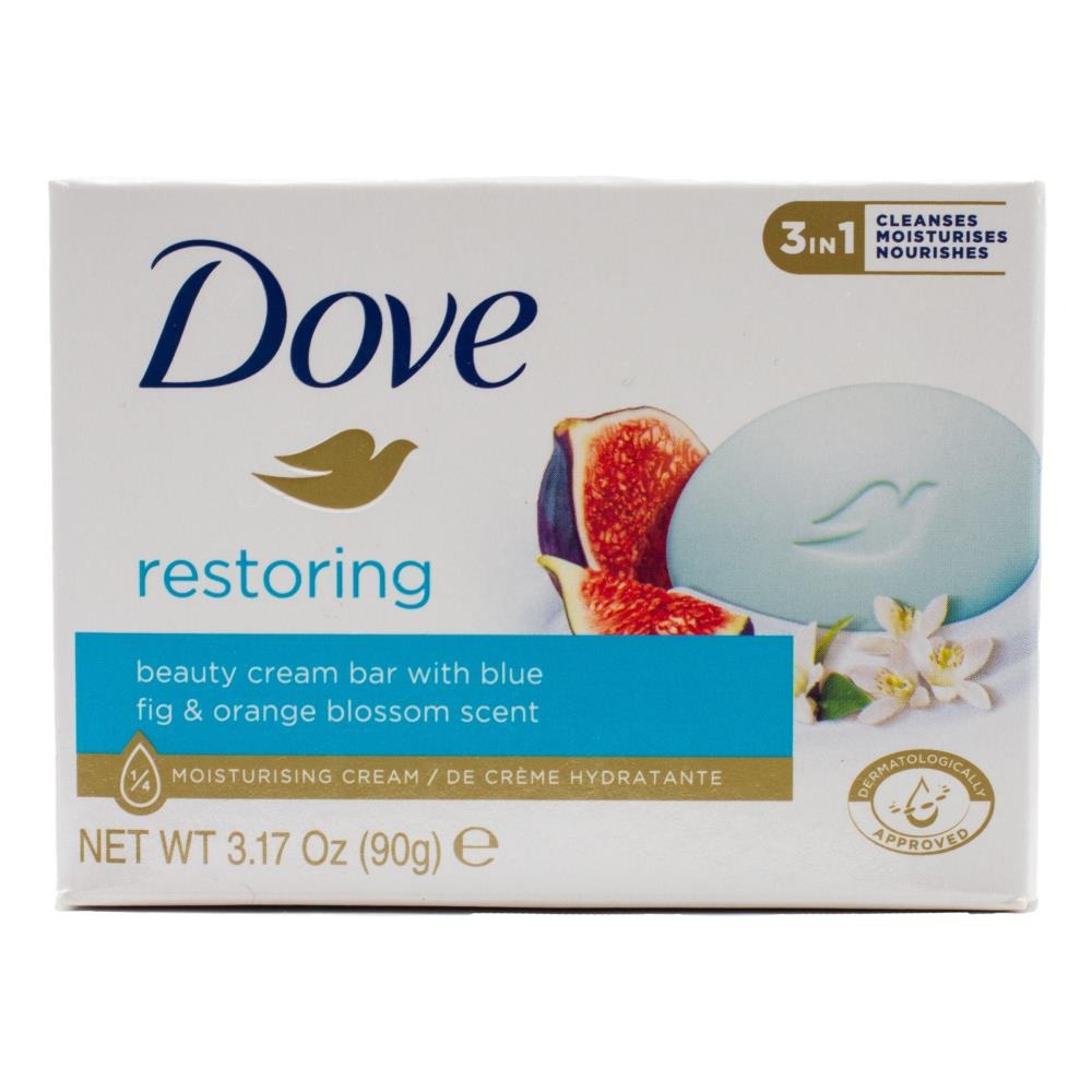 DOVE 90g BEAUTY CREAM BAR RESTORING BLUE FIG AND ORANGE BLOSSOM SCENT