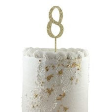 CAKE TOPPER GLITTER GOLD #8 image 0