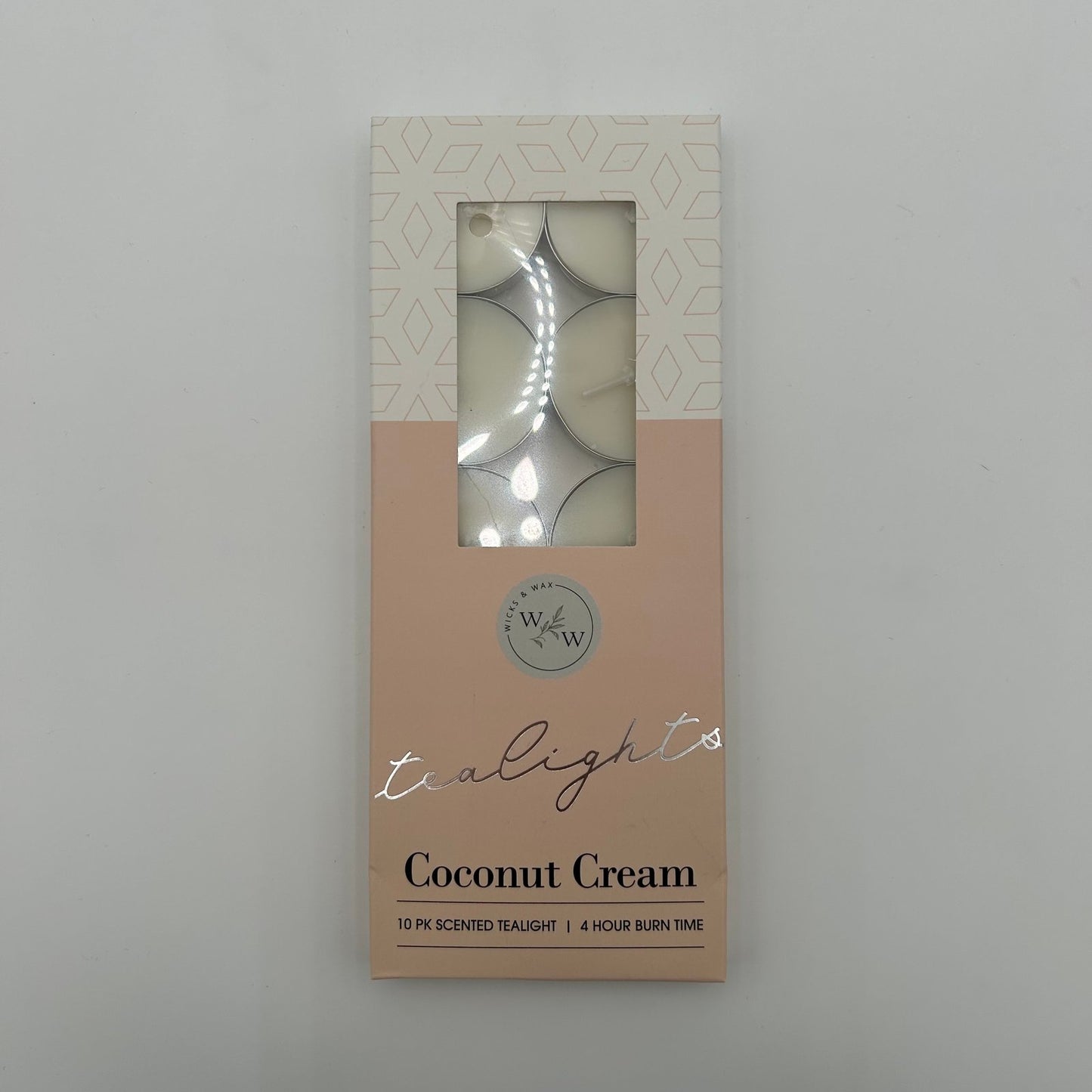 10 PK SCENTED TEALIGHTS/COCONUT CREAM image 0