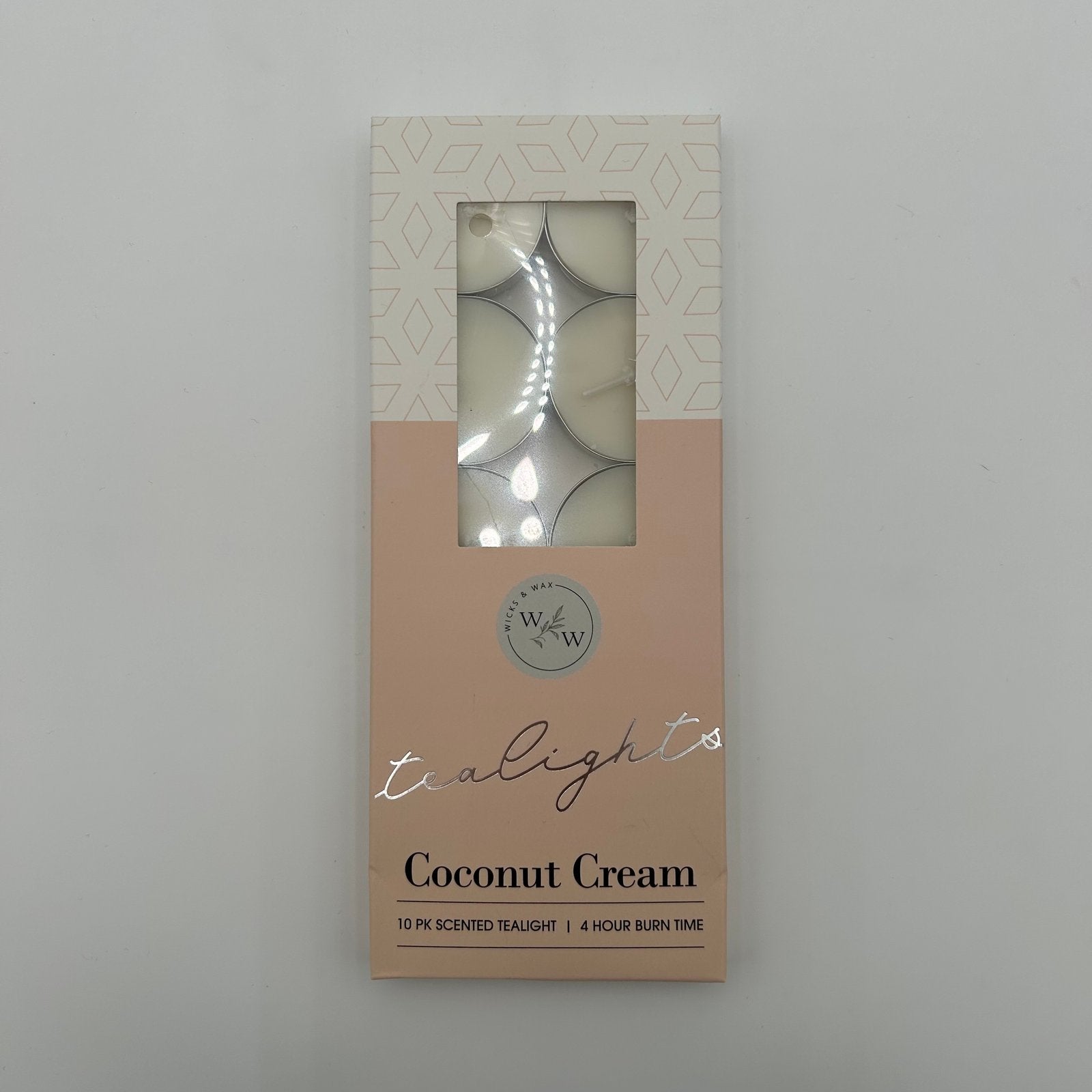 10 PK SCENTED TEALIGHTS/COCONUT CREAM image 0