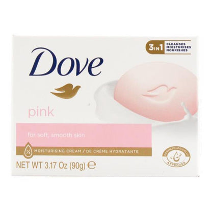 DOVE 90g SOAP PINK 3 IN 1 CLEANSES MOISTURISES  NOURISHES