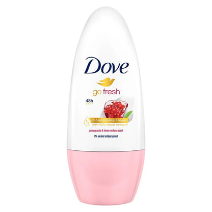 DOVE 50mL ANTIPERSPIRANT ROLL ON ADVANCED CARE 48H GO FRESH POMEGRANATE AND LEMON VERBENA SCENT