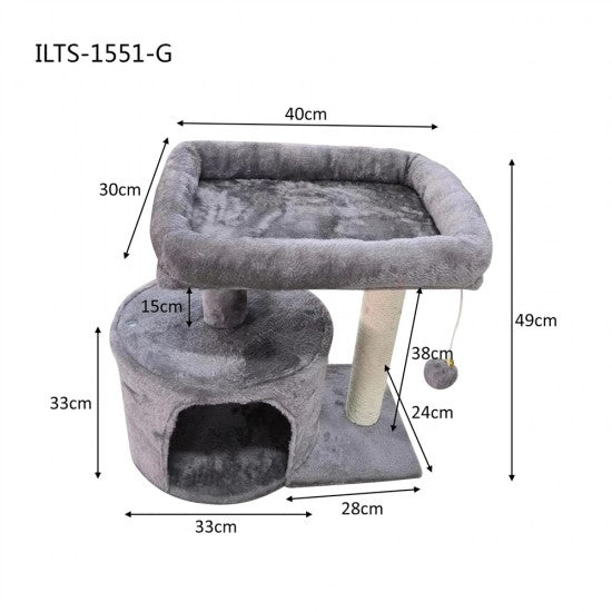 Purrfect Cat Pole Multi Level 49*28*49cm Grey image 0