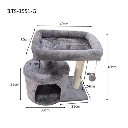 Purrfect Cat Pole Multi Level 49*28*49cm Grey image 0