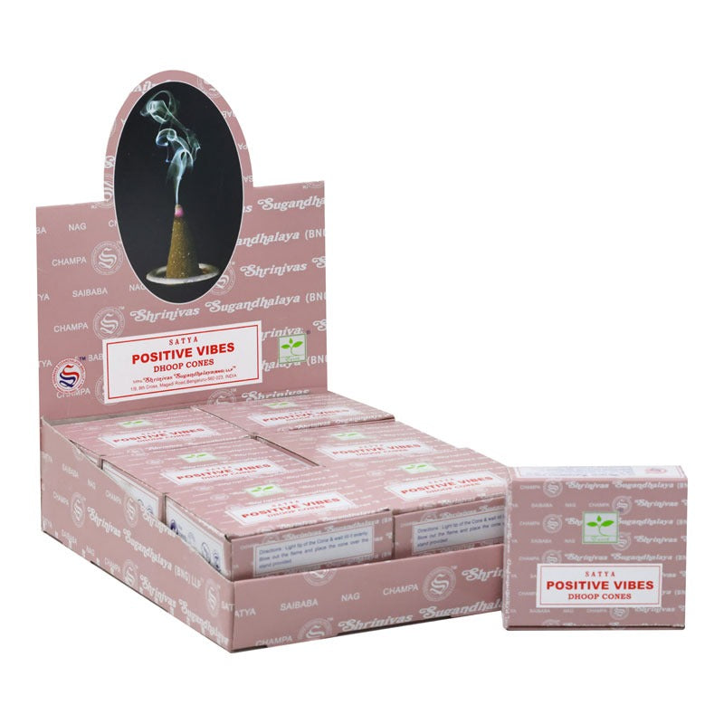 Satya (B) Positive Vibes Dhoop Cones (Pack of 12) image 0