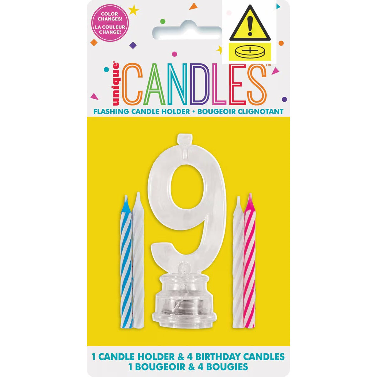 FLASHING BIRTHDAY CANDLE 9 image 0