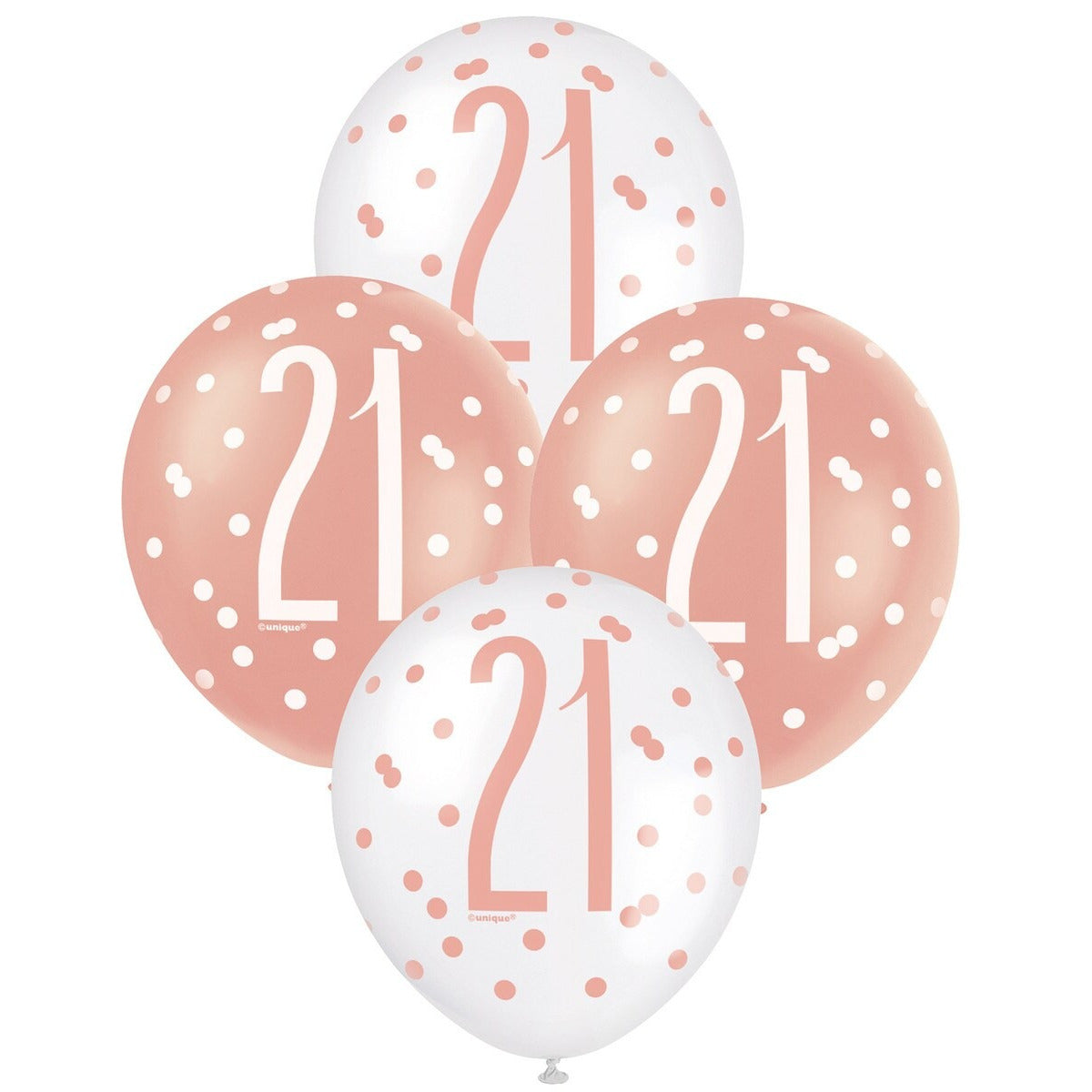 Rose Gold & White Assorted 30cm Latex Balloons - 21 image 0