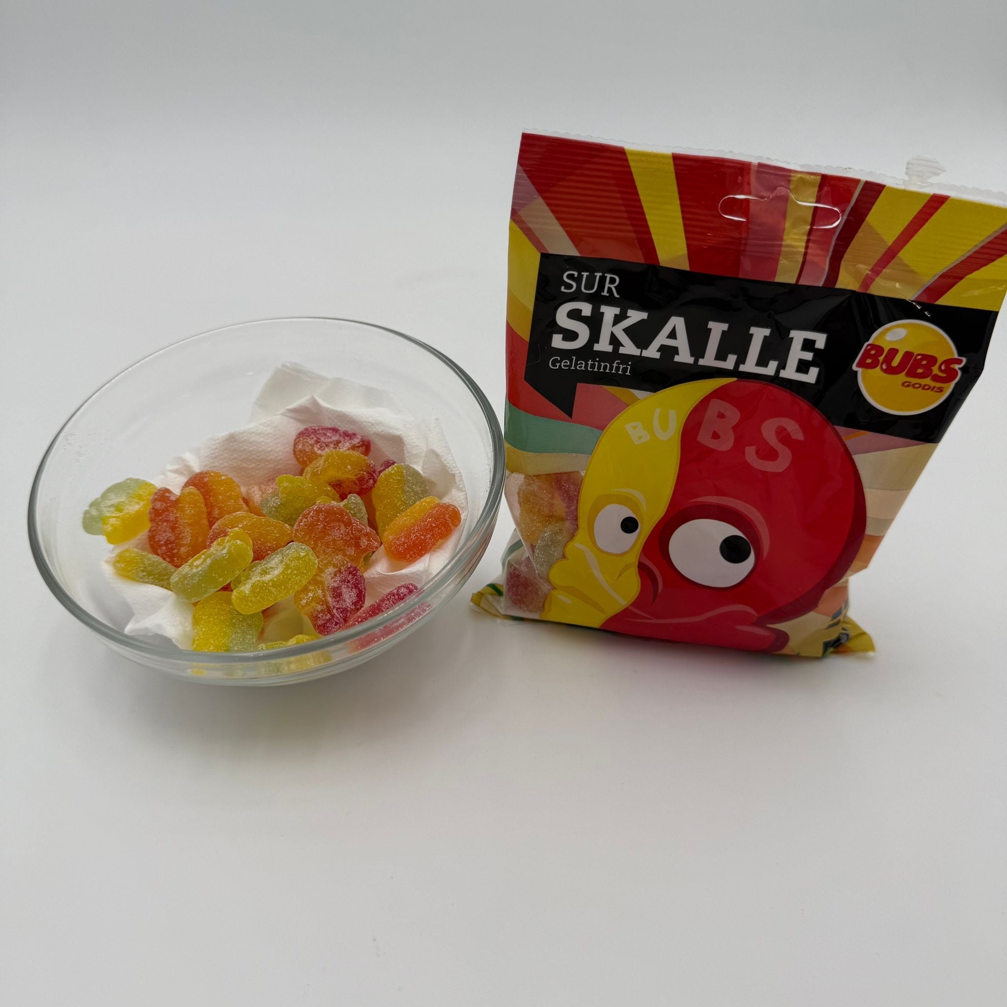 Swedish Candy - Bubs Sour Skulls Mini 90g image 0