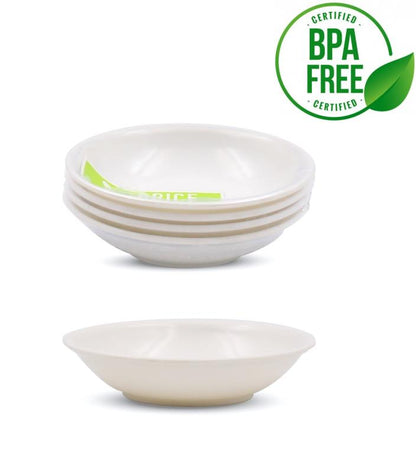 White Melamine 9CM Sauce Dishes - 4PK image 0