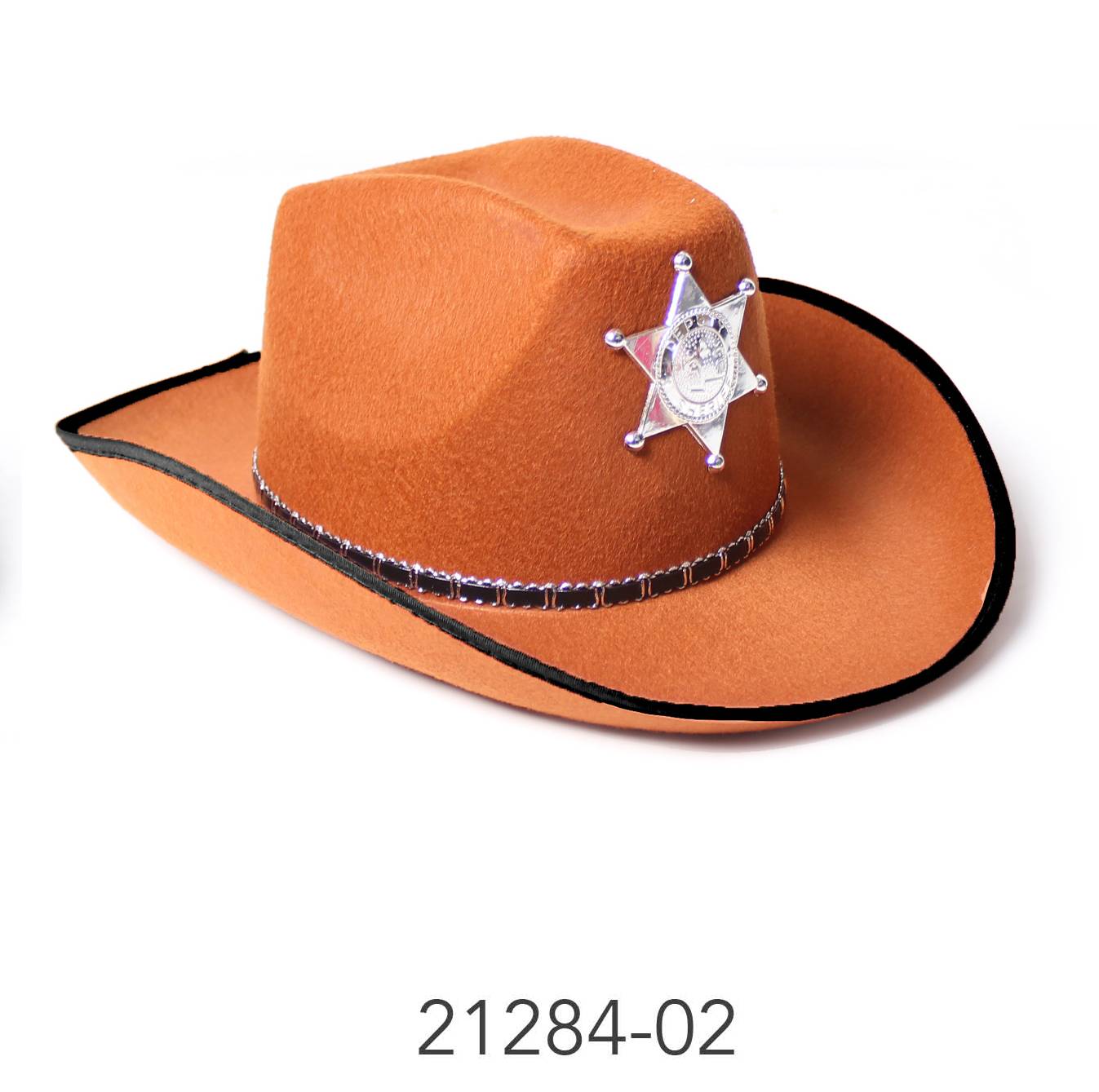 Deluxe Cowboy Sheriff Hat (Brown) image 0