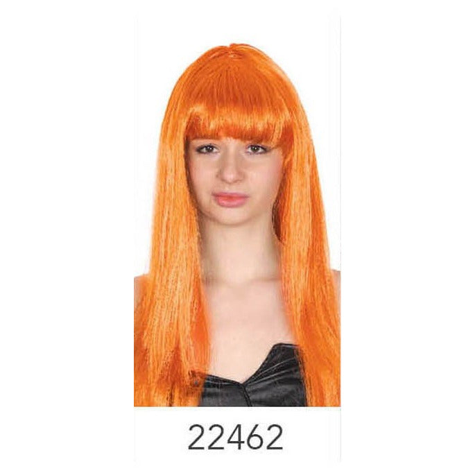 Long Wig with Fringe Orange image 0