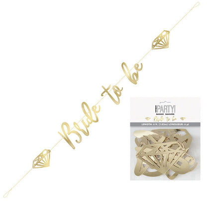 BRIDE TO BE GOLD BANNER image 0